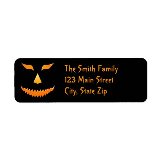 Étiquettes d'adresse de retour Halloween (Devant)