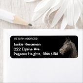 Étiquettes d'adresse de retour HORSE Equine (En situation)