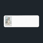 Étiquettes d'adresse de retour Husky<br><div class="desc">Ces étiquettes d'adresse de retour Husky de Sibérie sont parfaites pour nos cartes de Noël Husky,  mais elles sont parfaites pour toute l'année. CUSTOMISEZ-LES MAINTENANT ! ou plus tard en utilisant votre imprimante domestique.</div>