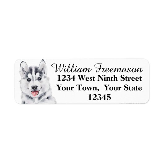 Étiquettes d'adresse de retour Husky (Devant)