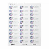 Étiquettes d'adresse de retour Hydrangeas 100e ann (Feuille entière)