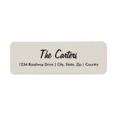 Étiquettes d'adresse de retour - Invitation de mar (Devant)