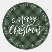 Étiquettes d'adresse de retour Joyeux de script de (Devant)