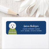 Étiquettes d'adresse de retour Labradoodle (En situation)