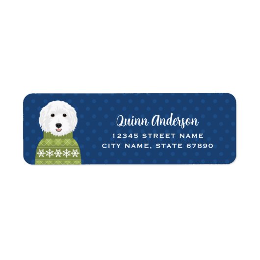 Étiquettes d'adresse de retour Labradoodle (Devant)