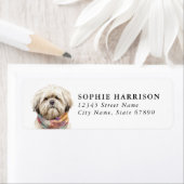 Étiquettes d'adresse de retour Lhasa Apso (En situation)