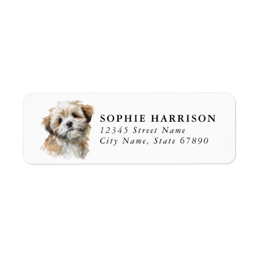 Étiquettes d'adresse de retour Lhasa Apso (Devant)