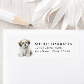 Étiquettes d'adresse de retour Lhasa Apso (En situation)