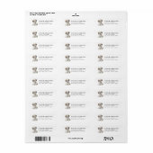 Étiquettes d'adresse de retour Lhasa Apso (Feuille entière)