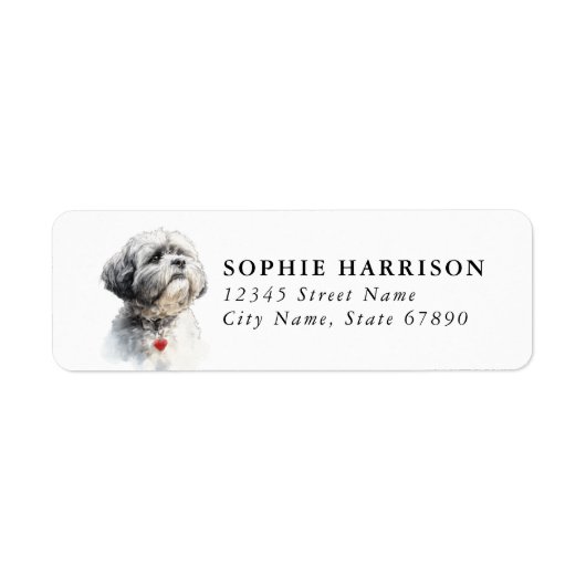 Étiquettes d'adresse de retour Lhasa Apso (Devant)