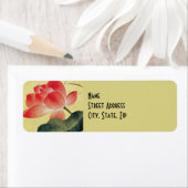 Étiquettes d'adresse de retour Lotus Blossom (En situation)