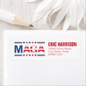 Étiquettes d'adresse de retour Maga American (En situation)