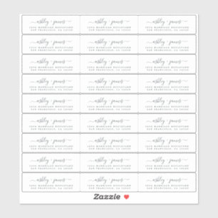 Étiquettes d'adresse de retour mariage 2,64 x 0,85