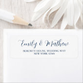 Étiquettes d'adresse de retour Mariage de script m (En situation)