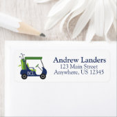 Étiquettes d'adresse de retour Marine & Green Golf (En situation)