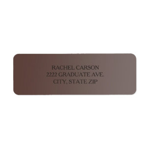 Étiquettes d'adresse de retour Marron Ombre'