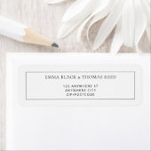 Étiquettes d'adresse de retour minimaliste EMMA (En situation)