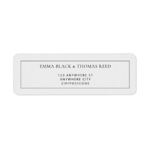 Étiquettes d'adresse de retour minimaliste EMMA