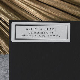 Étiquettes d'adresse de retour minimalistes AVERA