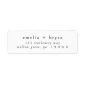 Étiquettes d'adresse de retour minimalistes unique (Devant)