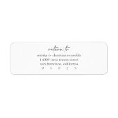 Étiquettes d'adresse de retour minimes Appel d'off (Devant)