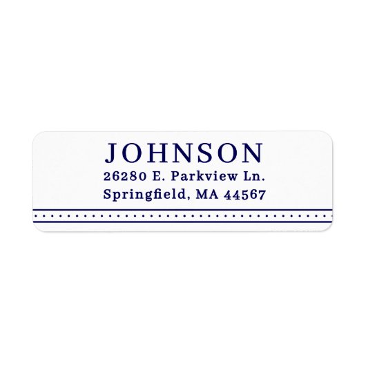 Étiquettes d'adresse de retour minimes modernes (Devant)