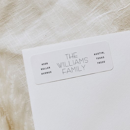 Étiquettes d'adresse de retour modernes à trois co