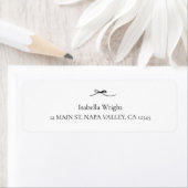 Étiquettes d'adresse de retour modernes avec bow (En situation)