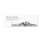 Étiquettes d'adresse de retour modernes de Nashvil (Devant)
