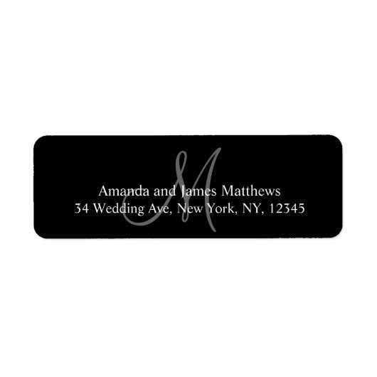 Étiquettes d'adresse de retour Monogramme pour les (Devant)