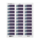Étiquettes d'adresse de retour monogramme violet p (Feuille entière)