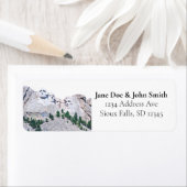 Étiquettes d'adresse de retour Mount Rushmore (En situation)