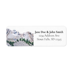 Étiquettes d'adresse de retour Mount Rushmore