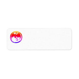 Étiquettes d'adresse de retour Neon Dragon