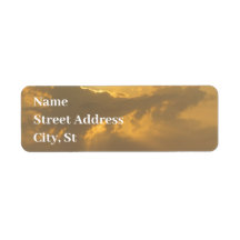 Étiquettes d'adresse de retour Nuages Ensoleillés