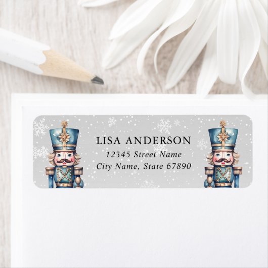 Étiquettes d'adresse de retour Nutcracker (En situation)