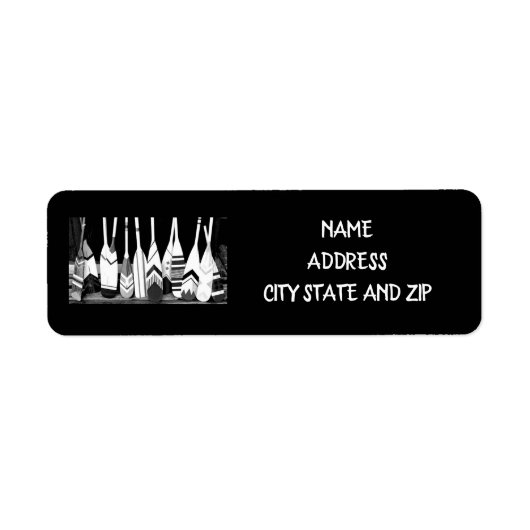 * ÉTIQUETTES D'ADRESSE DE RETOUR * OARS OU CANOER (Devant)