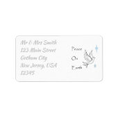 Étiquettes d'adresse de retour - Paix sur Terre (Devant)