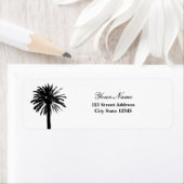 Étiquettes d'adresse de retour Palm tree (En situation)