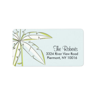 Étiquettes d'adresse de retour Palm Tree.
