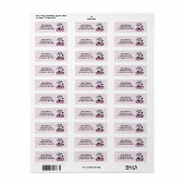 Étiquettes d'adresse de retour Panda (Feuille entière)