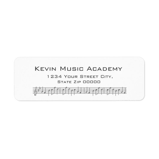 Étiquettes d'adresse de retour "Partition musicale (Devant)