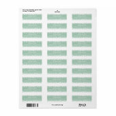 Étiquettes d'adresse de retour personnalisables de (Feuille entière)