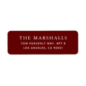 Étiquettes d'adresse de retour personnalisées (Devant)