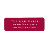 Étiquettes d'adresse de retour personnalisées (Devant)