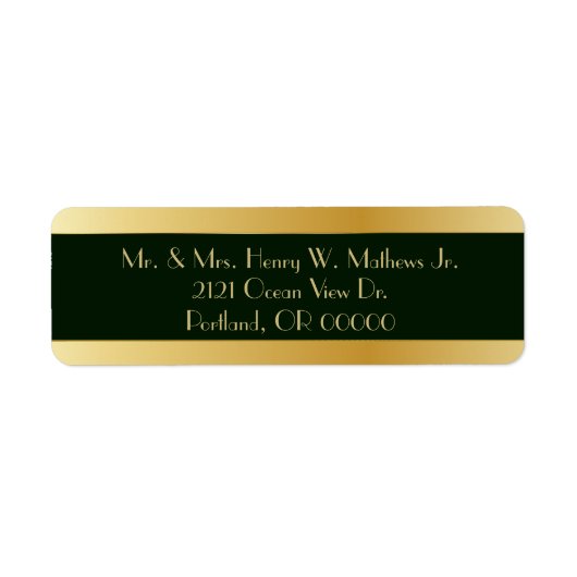 Étiquettes d'adresse de retour personnalisées Chic (Devant)