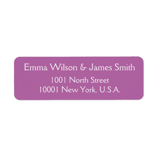 Étiquettes d'adresse de retour personnalisées de l (Devant)