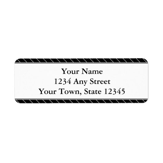 Étiquettes d'adresse de retour personnalisées - no (Devant)