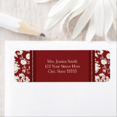 Étiquettes d'adresse de retour personnalisées Red (En situation)