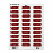 Étiquettes d'adresse de retour personnalisées Red (Feuille entière)